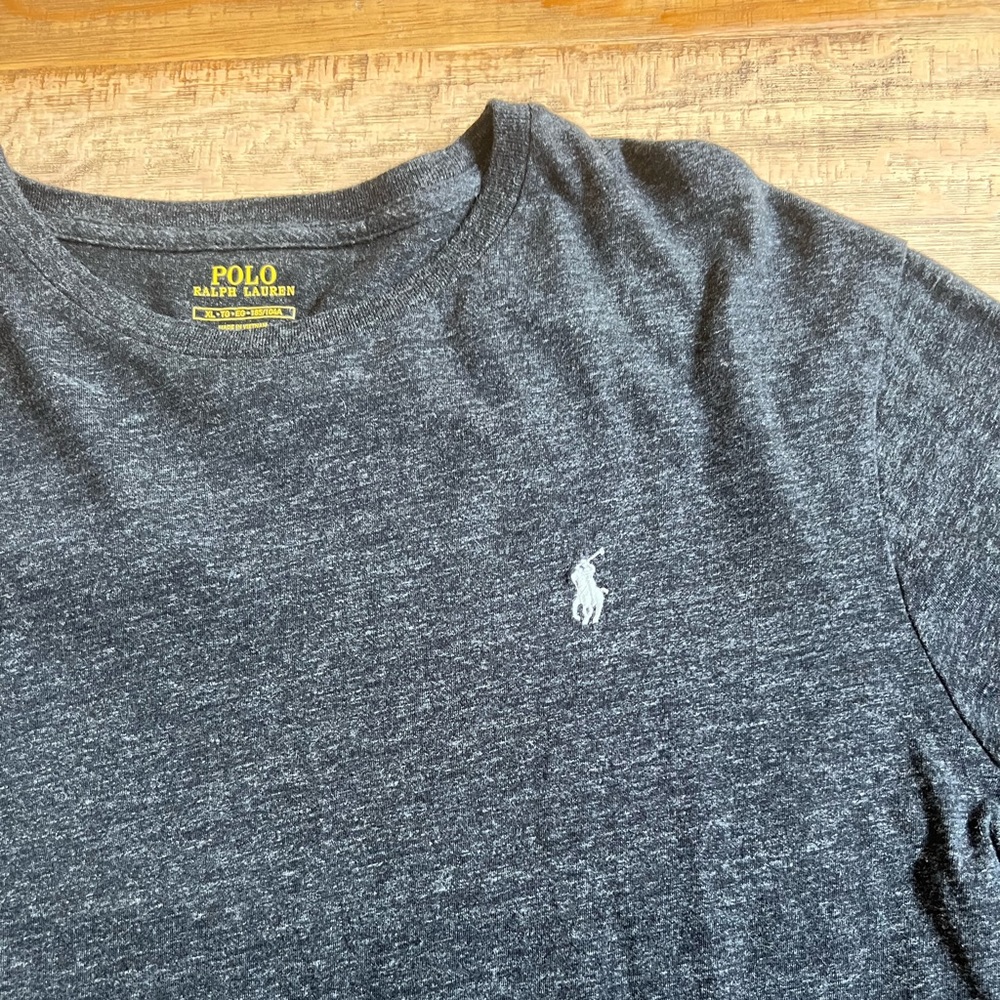 Polo, t shirt, XL, gray/black